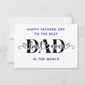 Fröhlicher Tag des Vaters zum Besten Karte (Vorderseite)