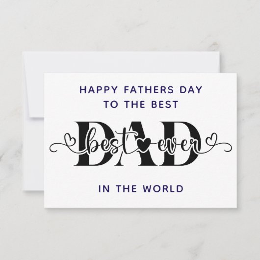 Fröhlicher Tag des Vaters zur besten Karte (Vorderseite)