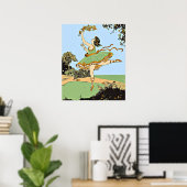 fröhlicher Tänzerprint Poster (Heimbüro)