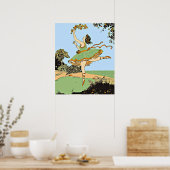 fröhlicher Tänzerprint Poster (Küche)