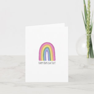 Fröhlicher Taufe Tag Regenbogenkarte Karte