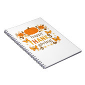 Fröhlicher Thanksgiving Blumenkürbis Klassischer T Notizblock (Rechte Seite)