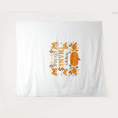 Fröhlicher Thanksgiving Blumenkürbis Klassischer T Wandteppich (Vorderseite (Horizontal))