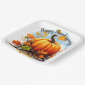 Fröhlicher Thanksgiving bunter Kürbis essbar Pappteller (Gewinkelt)