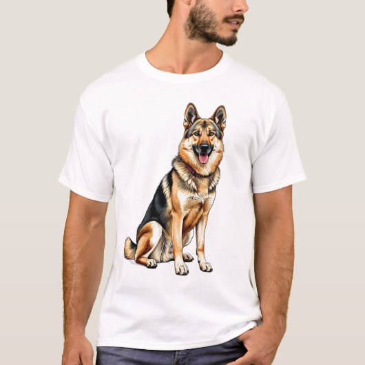Fröhlicher Tschechoslowakischer Wolfshund T-Shirt (Vorderseite)