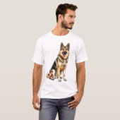 Fröhlicher Tschechoslowakischer Wolfshund T-Shirt (Vorne ganz)