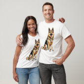 Fröhlicher Tschechoslowakischer Wolfshund T-Shirt (Unisex)