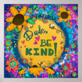 Fröhlicher Typ, sei eine nette Hummelschule Poster (Vorne)