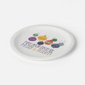 Fröhlicher u. heller Weihnachtspapier-Teller Pappteller (Schrägansicht)