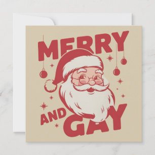 Fröhlicher und gay Weihnachtsmann Lgbtq Xmas Ho Ho Feiertagskarte
