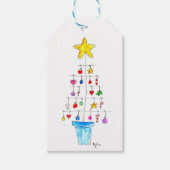 Fröhlicher und heller Baum Geschenkanhänger (Vorderseite)