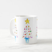 Fröhlicher und heller Baum Kaffeetasse (Vorderseite Links)