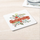 Fröhlicher und heller Blumencocktail Untersetzer (angewinkelt)