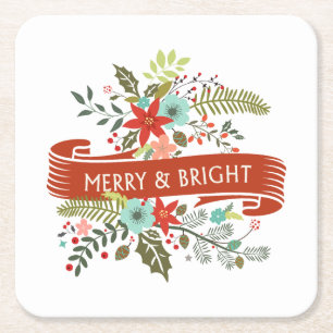 Fröhlicher und heller Blumencocktail Untersetzer