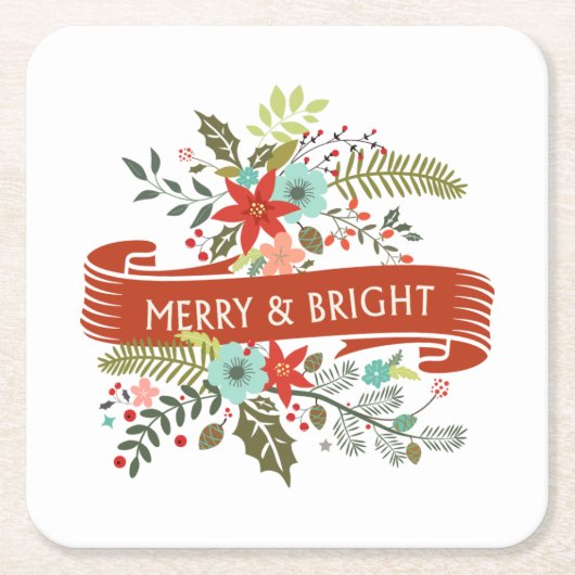 Fröhlicher und heller Blumencocktail Untersetzer (Vorderseite)