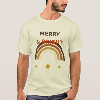 Fröhlicher und heller Boho-Regenbogen, Retro-Weihn T-Shirt