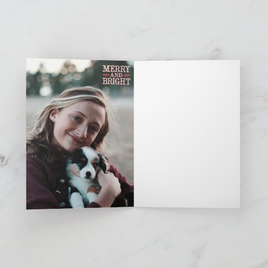 Fröhlicher und heller Cowboy-Hut mit Blume Weihnac Karte (Innenseite)