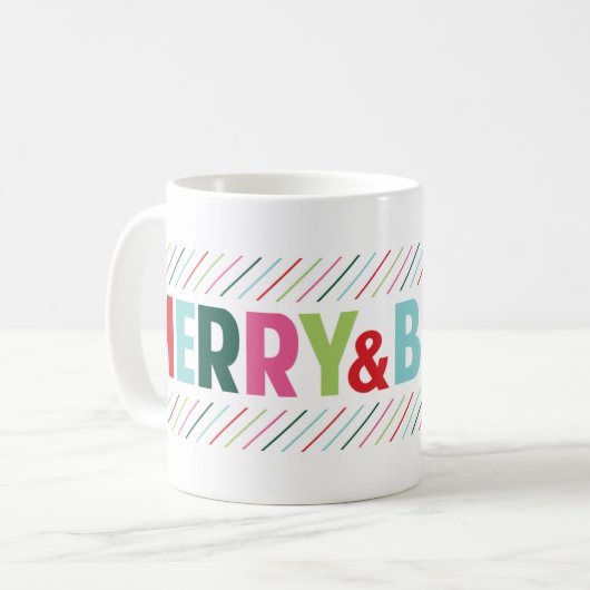 Fröhlicher und heller Feiertag Kaffeetasse (Vorderseite Links)