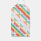 Fröhlicher und heller festlicher Farbenfroh Retro- Geschenkanhänger (Rückseite)