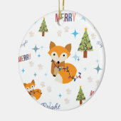 Fröhlicher und heller Fox Keramikornament (Links)