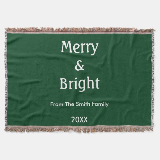 Fröhlicher und heller Jägergrün-Weihnachtsgeschenk Decke (Vorderseite)