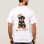 Fröhlicher und heller Niedlicher Hund T-Shirt (Rückseite)