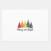 Fröhlicher und heller Regenbogen-Weihnachtsbaum Ga Geschenkpapier Set (Vorderseite)