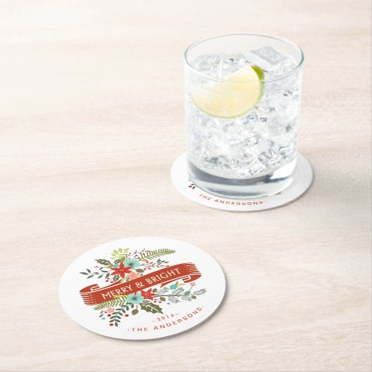 Fröhlicher und heller runder pappuntersetzer (Vor Ort)