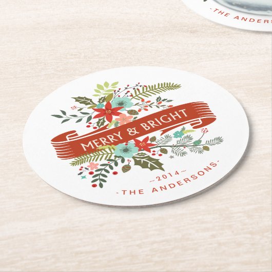 Fröhlicher und heller runder pappuntersetzer (Angewinkelt)