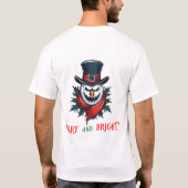 Fröhlicher und heller Schneemann T-Shirt (Rückseite)