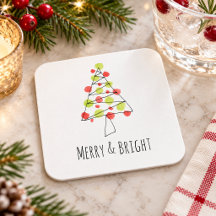 Fröhlicher und heller Wasserfarben-Weihnachtsbaum