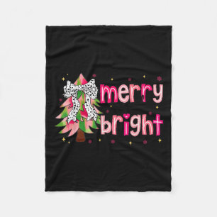 Fröhlicher und heller Weihnachtsbaum Nk Coquette B Fleecedecke