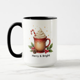 Fröhlicher und heller Weihnachtskaffee Tasse