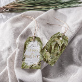 Fröhlicher und heller Weihnachtskranz Geschenkanhänger