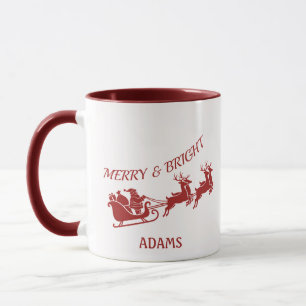 Fröhlicher und heller Weihnachtsschlitten von Sant Tasse