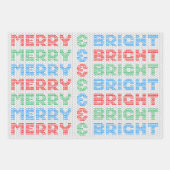 Fröhlicher und heller Weihnachtssüßer Geschenkpapier Set (Vorderseite 2)