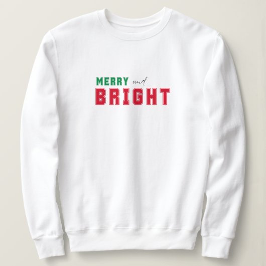 Fröhlicher und heller Weihnachtssüßer Sweatshirt (Design vorne)