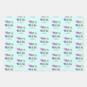 Fröhlicher und heller Weihnachtsurlaub Geschenkpapier Set (Vorderseite 3)