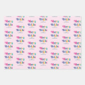 Fröhlicher und heller Weihnachtsurlaub Geschenkpapier Set (Vorderseite 2)