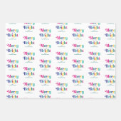 Fröhlicher und heller Weihnachtsurlaub Geschenkpapier Set (Vorderseite)