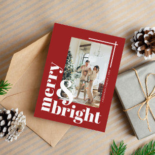 Fröhlicher und heller Weihnachtsurlaub im Foto Postkarte