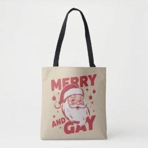 Fröhlicher und schwuler Weihnachtsmann Lgbtq Xmas  Tasche