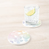 Fröhlicher Untersetzer im Wasserfarbmuster mit Ini (Seite)