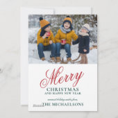 Fröhlicher Urlaub Feiertagskarte (Rückseite)