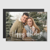 Fröhlicher Urlaub mit Ihrem Foto Gruß Magnetkarte (Vorne/Hinten)