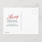 Fröhlicher Urlaub - Sei fröhlich Feiertagspostkarte (Rückseite)