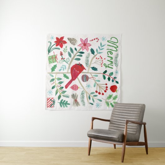 Fröhlicher Urlaub Wandteppich (Beispiel (Horizontal))