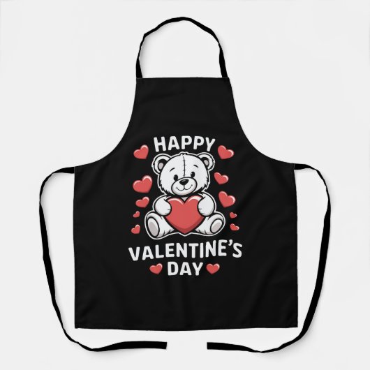 Fröhlicher Valentinstag Bär vday Schürze (Vorderseite)