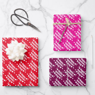 Fröhlicher Valentinstag Brauch Geschenkpapier Set