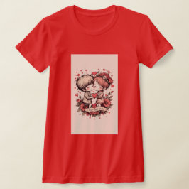 Fröhlicher Valentinstag Personalisiertes Geschenk T-Shirt